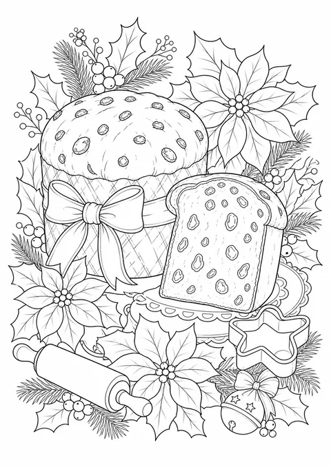 Risco de panetone decorado