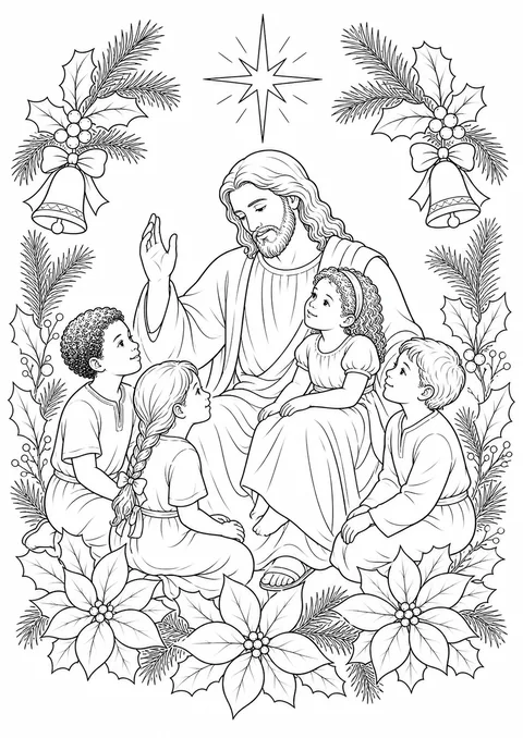 Risco de Jesus com as crianças